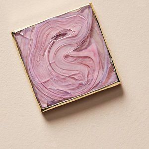 Anthropologie Swirled Glass Coasters (2 Pink)